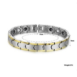 Brățară Din Argint Și Tungsten Placată Cu Aur De 18K C933