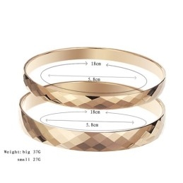Brățară Din Aur Roz Tungsten, Finisată Cu Lustruire Intensă, C892