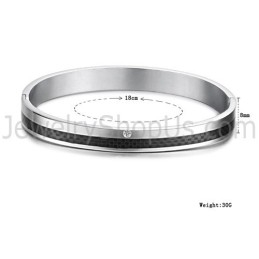 Brățară Elegantă Din Aur Roz Și Grilă Neagră Cu Pietre, Model Tatanium, C746