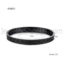 Brățări Cuplu Tatanium Black Stars C863