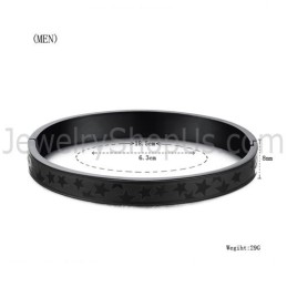 Brățări Cuplu Tatanium Black Stars C863