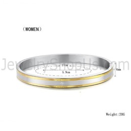 Brățară Tatanium Neagră Și Aurie „True Love Forever” Cu Strasuri C875