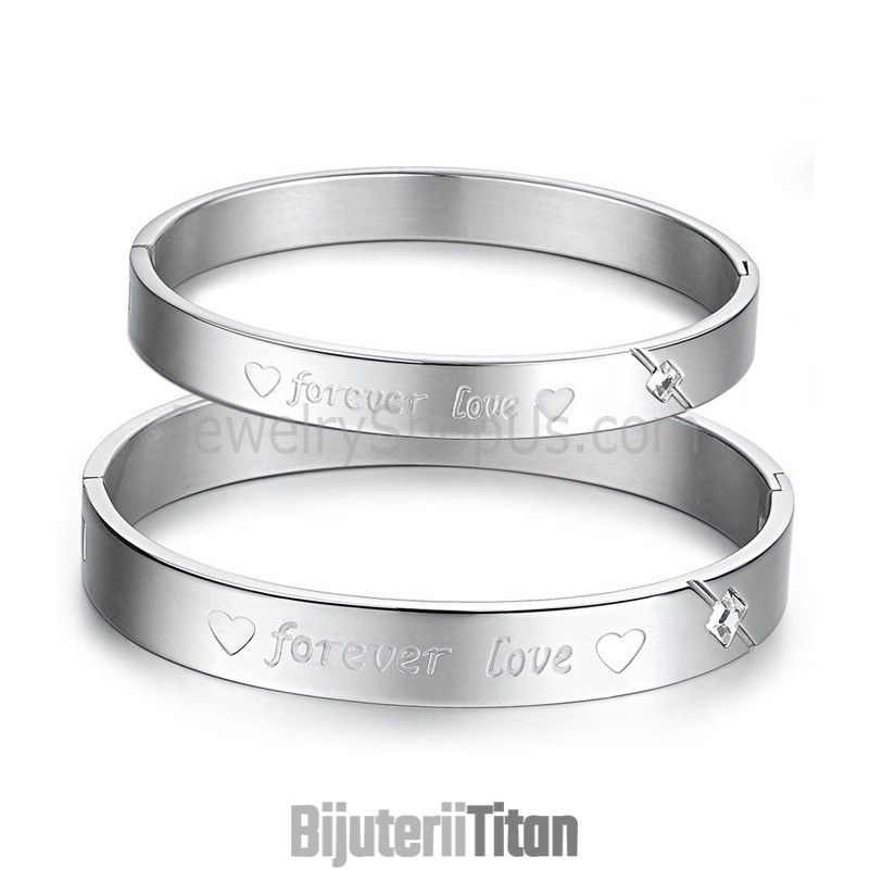 Brățară Tatanium Sweetheart „Iubire Veșnică” Pentru Cupluri Cu Pietre C847 Brățară Tatanium Sweetheart „Iubire Veșnică” Pentru Cupluri Cu Pietre C847