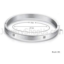 Brățări Tatanium „Colecția Love” Pentru Cupluri Cu Pietre C849