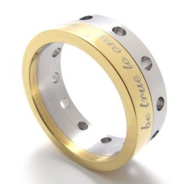 Inel De Titan Cu Jumătate De Aur