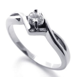 Inel De Titan Cu Diamant Pentru Femei