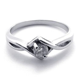 Inel De Titan Cu Diamant Pentru Femei