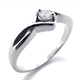 Inel De Titan Cu Diamant Pentru Femei