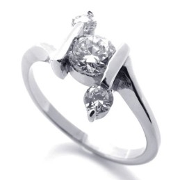 Inel De Titan Cu Diamant Pentru Femei