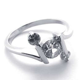 Inel De Titan Cu Diamant Pentru Femei