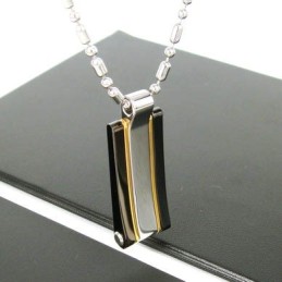Colier Cu Pandantiv Din Oțel Titan Sutra Man, Aur De 24K, Model Laid Slick