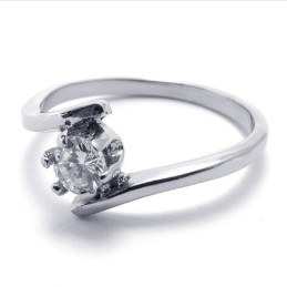 Inel De Titan Cu Diamant Pentru Femei