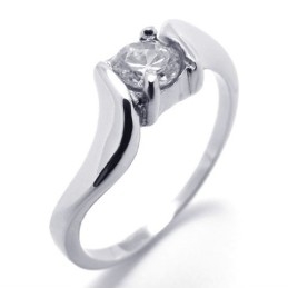 Inel De Titan Cu Diamant Pentru Femei