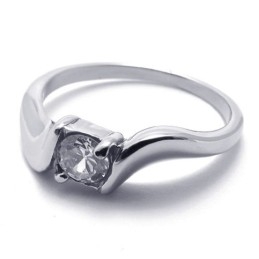 Inel De Titan Cu Diamant Pentru Femei