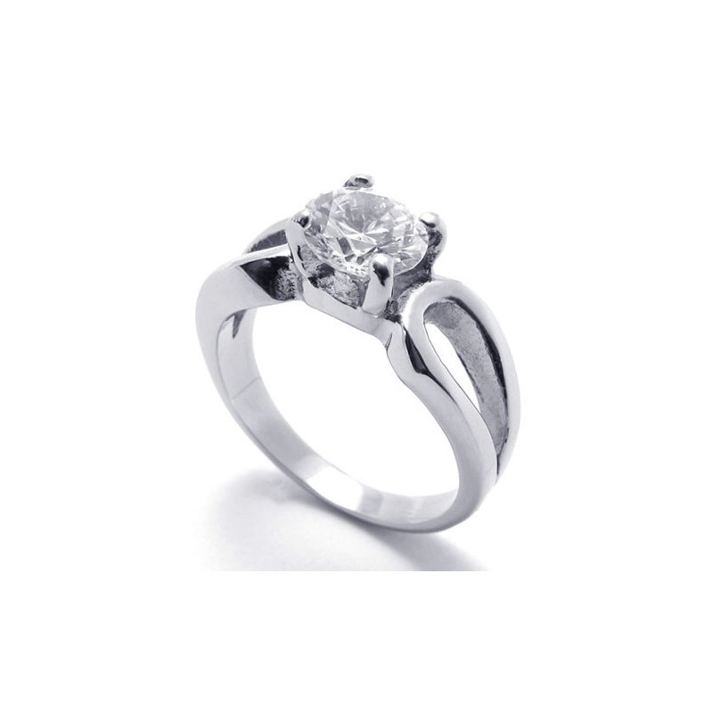 Inel De Titan Cu Diamant Pentru Femei