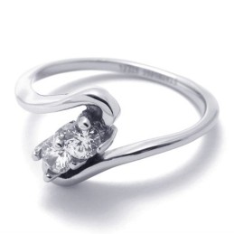 Inel De Titan Cu Diamant Pentru Femei