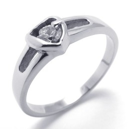 Inel De Titan Cu Diamant Pentru Femei