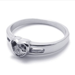 Inel De Titan Cu Diamant Pentru Femei
