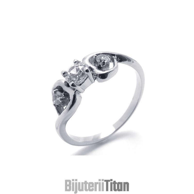 Inel De Titan Cu Diamant Pentru Femei