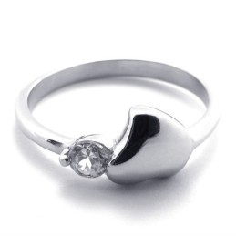 Inel De Titan Cu Diamant Pentru Femei