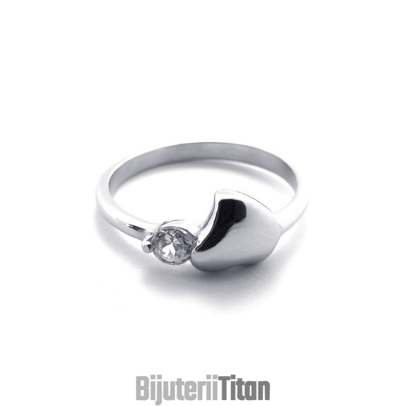 Inel De Titan Cu Diamant Pentru Femei