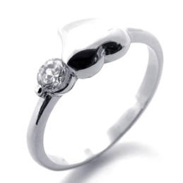 Inel De Titan Cu Diamant Pentru Femei