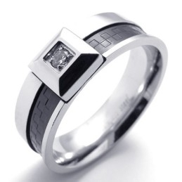 Inel De Titan Cu Diamant