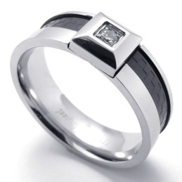 Inel De Titan Cu Diamant