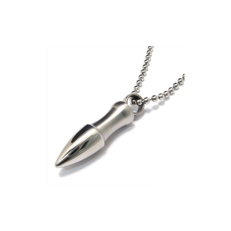 Colier Cu Pandantiv Din Titan Pur, Model Bullet Solid Pentru Bărbat (Cutie Gratuită) Colier Cu Pandantiv Din Titan Pur, Model Bullet Solid Pentru Bărbat (Cutie Gratuită)