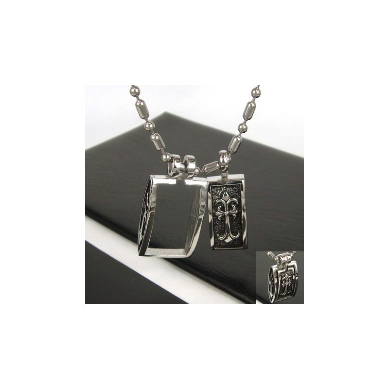 Pandantiv Exclusiv Pentru Bărbați Cu Cruce Din Titan Pur, Cadou