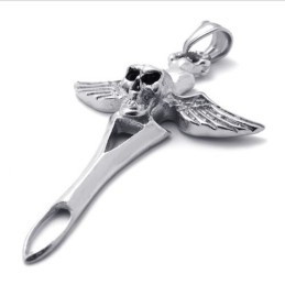 Pandantiv Din Titan Cu Craniu Cruce