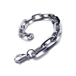 Brățară Bărbătească Din Argint Și Titan Pur, Cu Legături Cu Farmecul