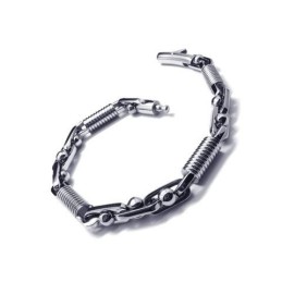 Brățară Bărbătească Din Argint 316L, Titan Pur, Cu Pandantive