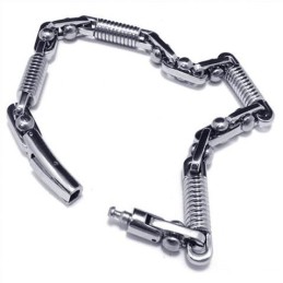 Brățară Bărbătească Din Argint 316L, Titan Pur, Cu Pandantive