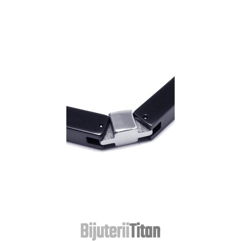 Brățară Bărbătească Din Titan Pur, Argint, Cu Pandantiv