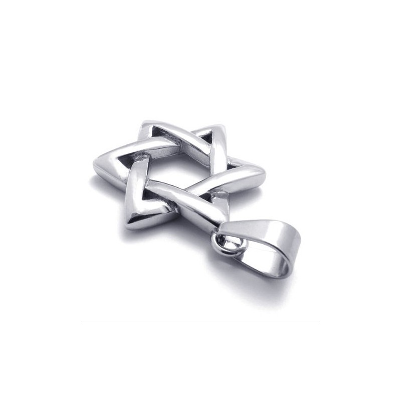 Pandantiv Din Titan Cu Hexagramă Norocoasă