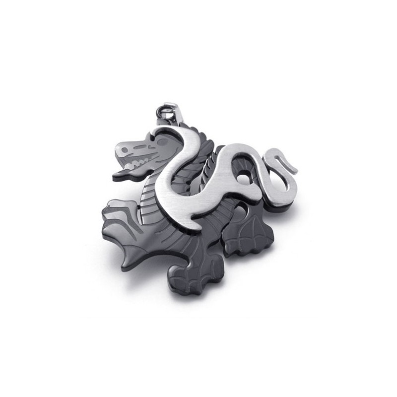 Pandantiv Din Titan Dragon Negru Pandantiv Din Titan Dragon Negru