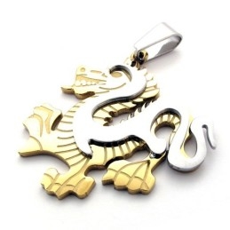 Pandantiv Din Titan Cu Dragon De Aur