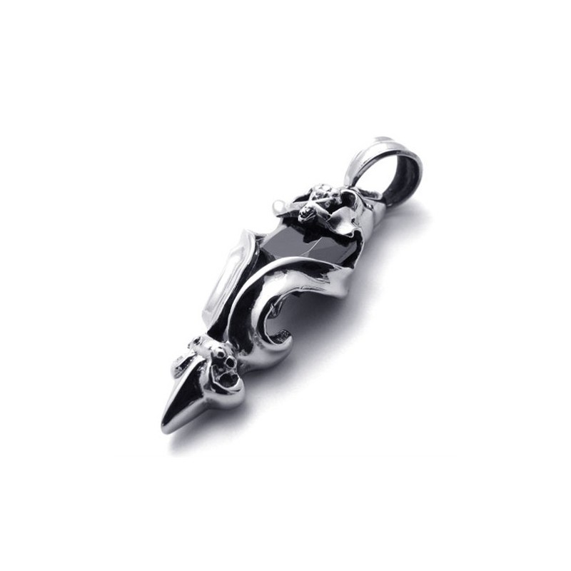 Pandantiv Din Titan Cu Diamant Negru Pandantiv Din Titan Cu Diamant Negru