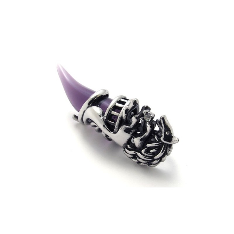 Pandantiv Din Titan Cu Corn Violet Pandantiv Din Titan Cu Corn Violet