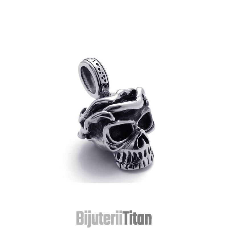 Pandantiv Din Titan Cu Craniu Pandantiv Din Titan Cu Craniu