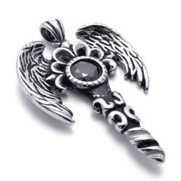 Pandantiv Din Titan Cu Gemă Wings