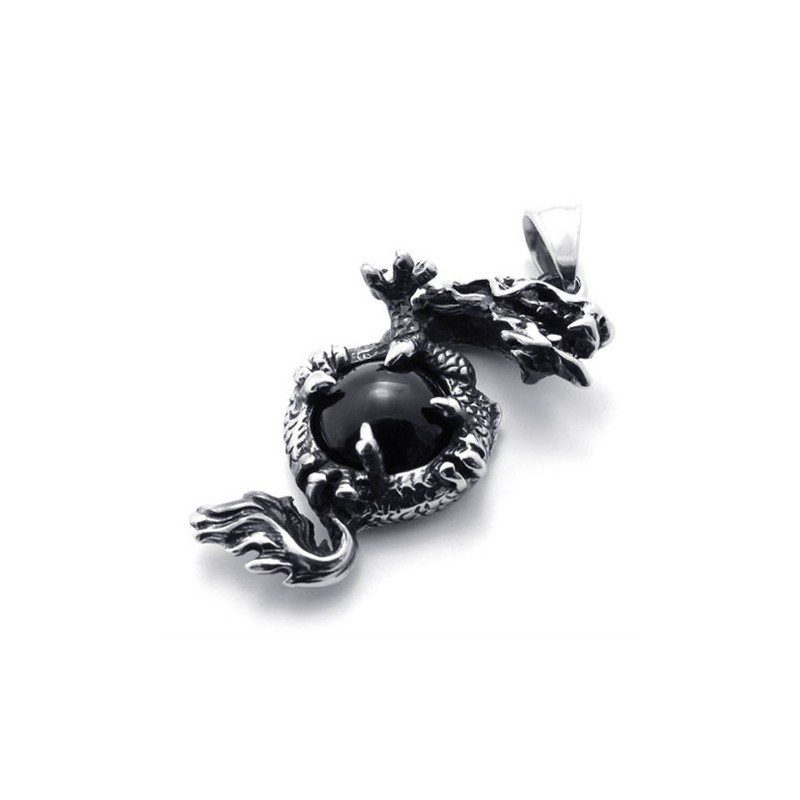 Pandantiv Din Titan Cu Gemă De Dragon Pandantiv Din Titan Cu Gemă De Dragon