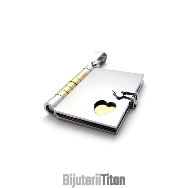 Pandantiv Din Titan Cu Iubitori De Cărți Din Aur