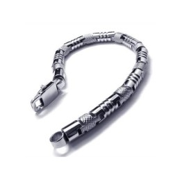Brățară Bărbătească Din Argint 316L, Titan Pur, Cu Pandantiv