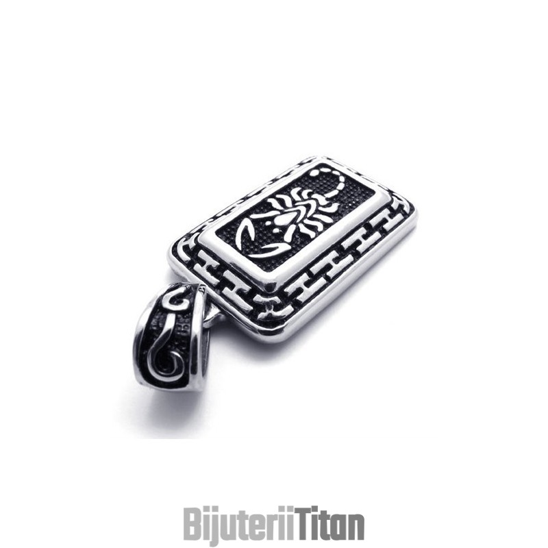 Pandantiv Din Titan Cu Etichetă De Identificare Scorpion Dog Tag Pandantiv Din Titan Cu Etichetă De Identificare Scorpion Dog Tag