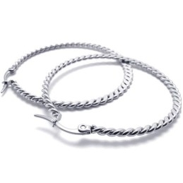 Cercei Din Titan Cu Împletitură Inelară