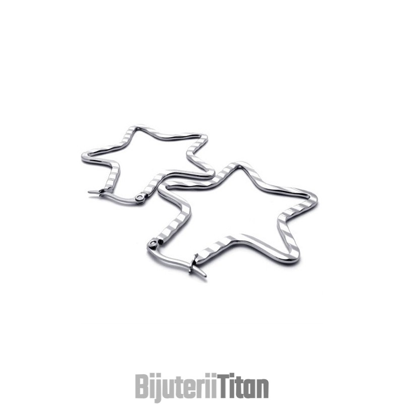 Cercei Din Titan Cu Stea