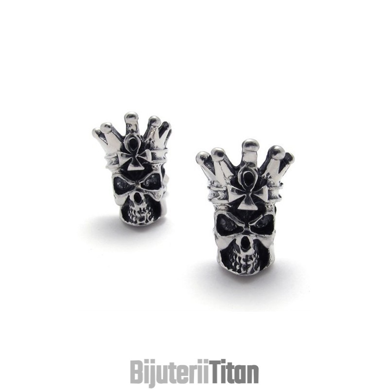 Cercei Din Titan Cu Craniu
