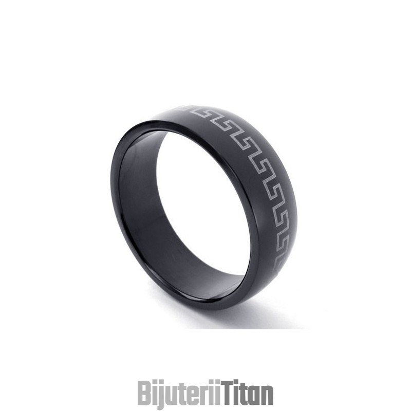 Inel Negru Din Titan